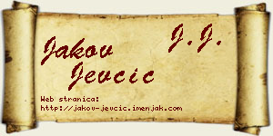 Jakov Jevčić vizit kartica